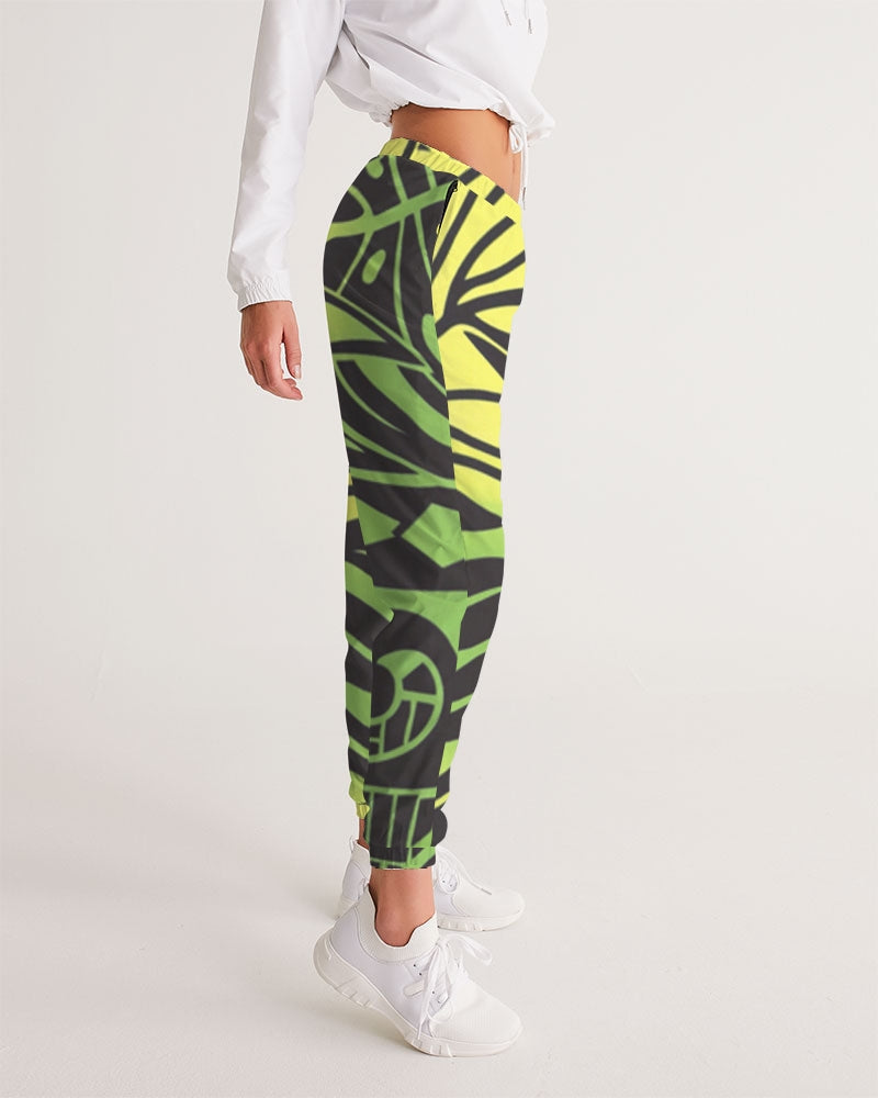 Monstera Green/Yellow Women's Track Pants