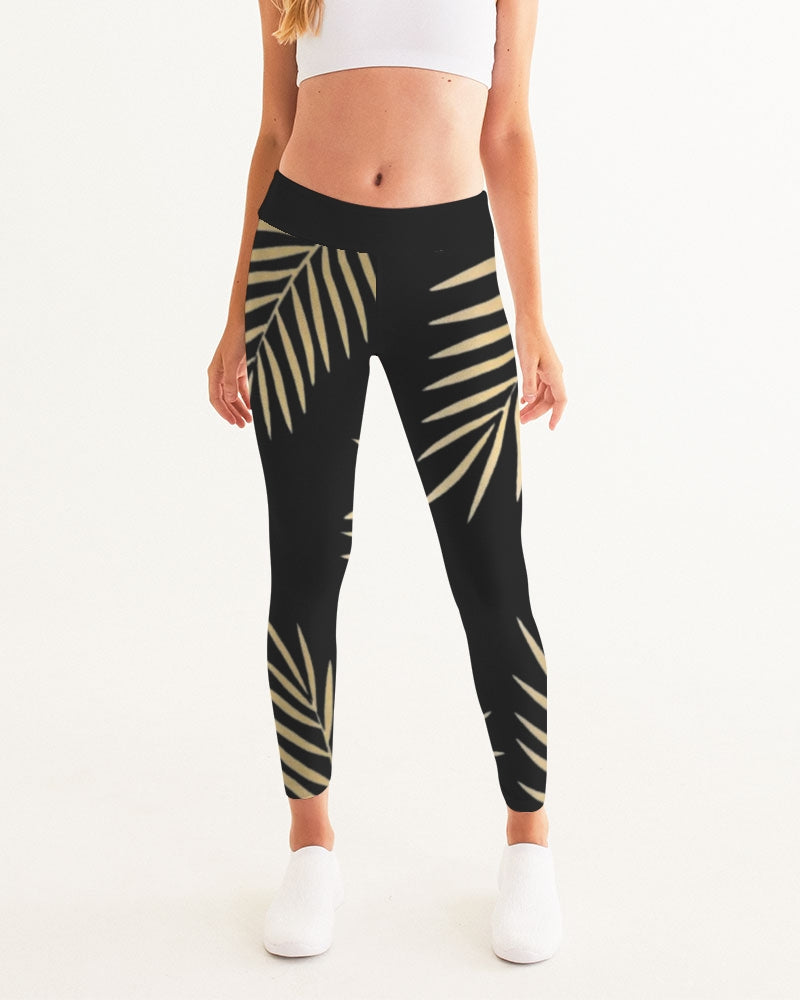 Palms Black/Gold Women's Yoga Pants