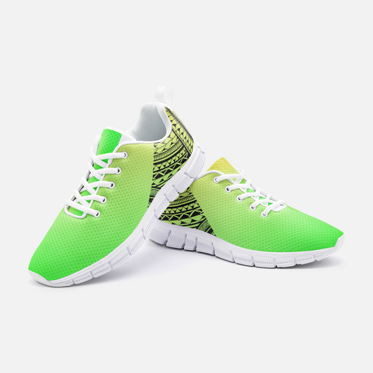 Sāmoa - Green/Yellow Lightweight Athletic Sneakers