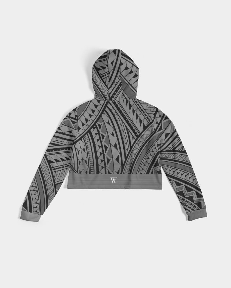 Samoa - Women's Gray/Black Cropped Hoodie