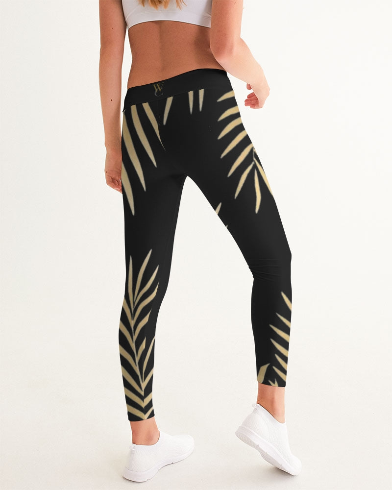 Palms Black/Gold Women's Yoga Pants